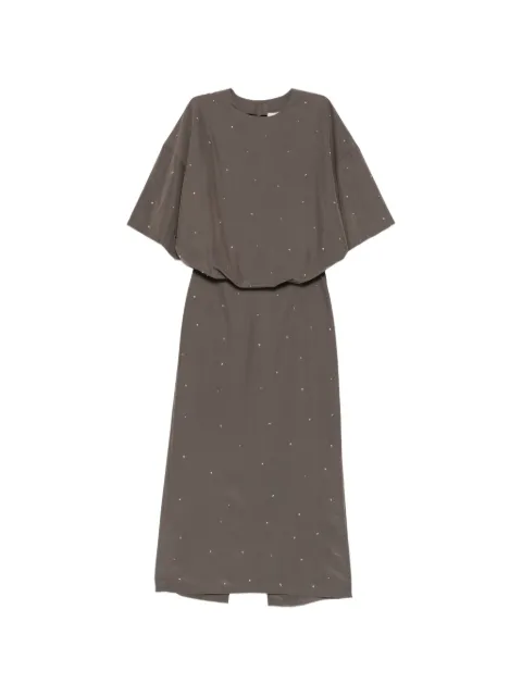 Alysi stud-embellished layered-detail midi dress