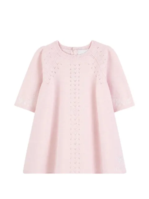 Givenchy Kids floral-embroidered pointelle-knit dress