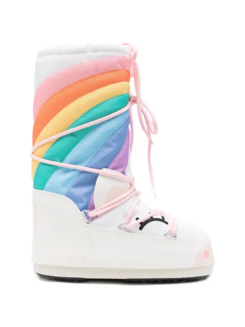 Moon Boot Icon Unicorn rainbow-print lace-up boots