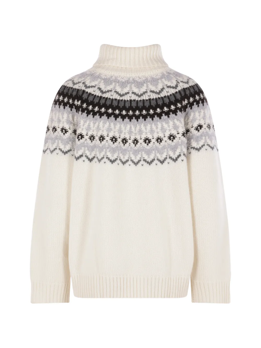 arch4 Vionna fair Isle roll-neck sweater Beige