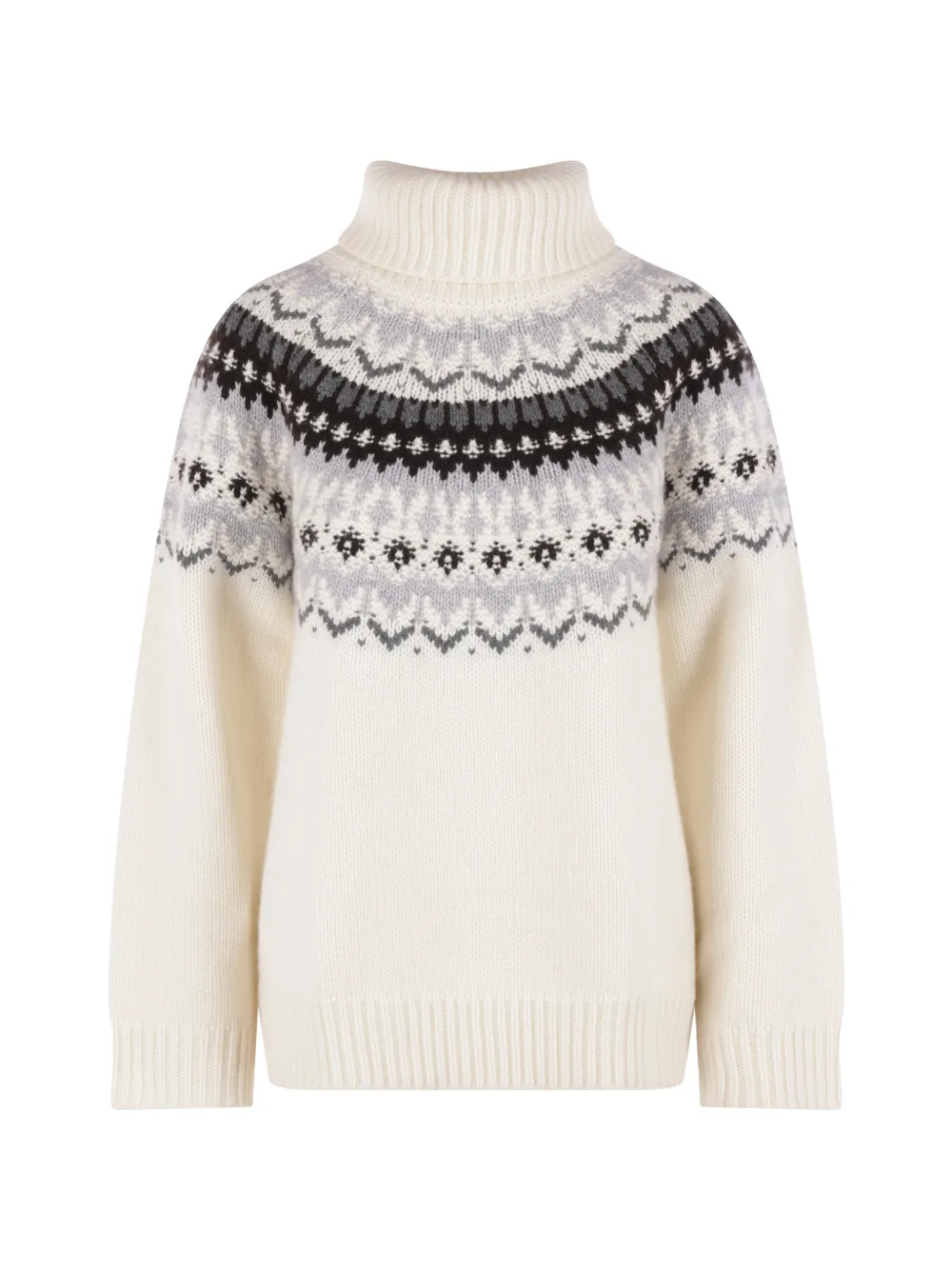 Arch4 Vionna fair Isle roll-neck sweater Beige