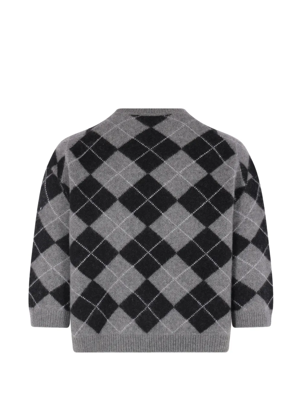 arch4 Karlie argyle cashmere sweater Grijs