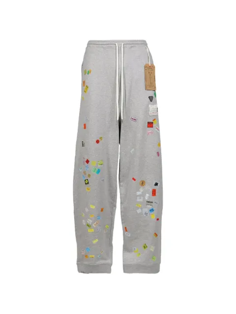 Maison MIHARA YASUHIRO price-tag sticker printed sweat pants