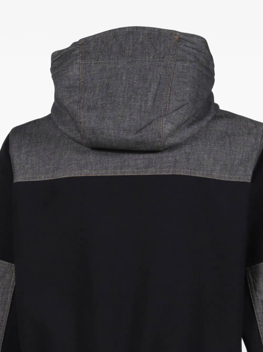 Moncler Grenoble Fleece jack met denim vlak Blauw