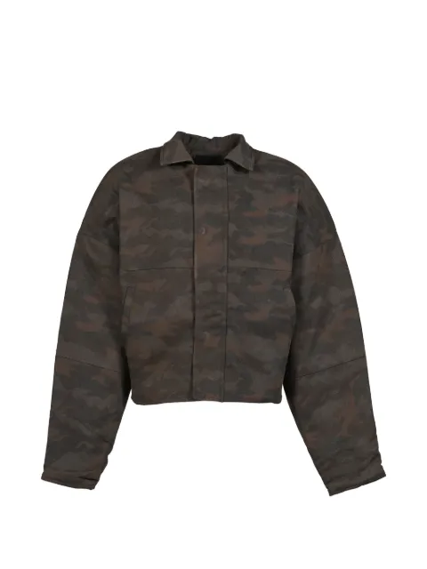 ARNODEFRANCE chamarra de mezclilla con estampado militar