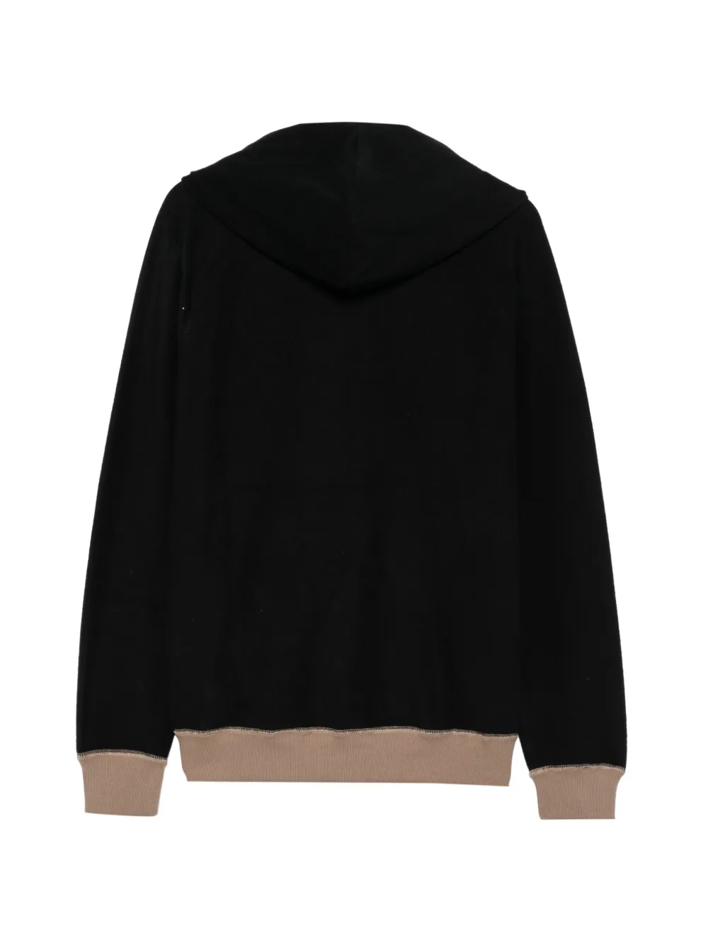 Moschino logo-patch zip-up hoodie Zwart