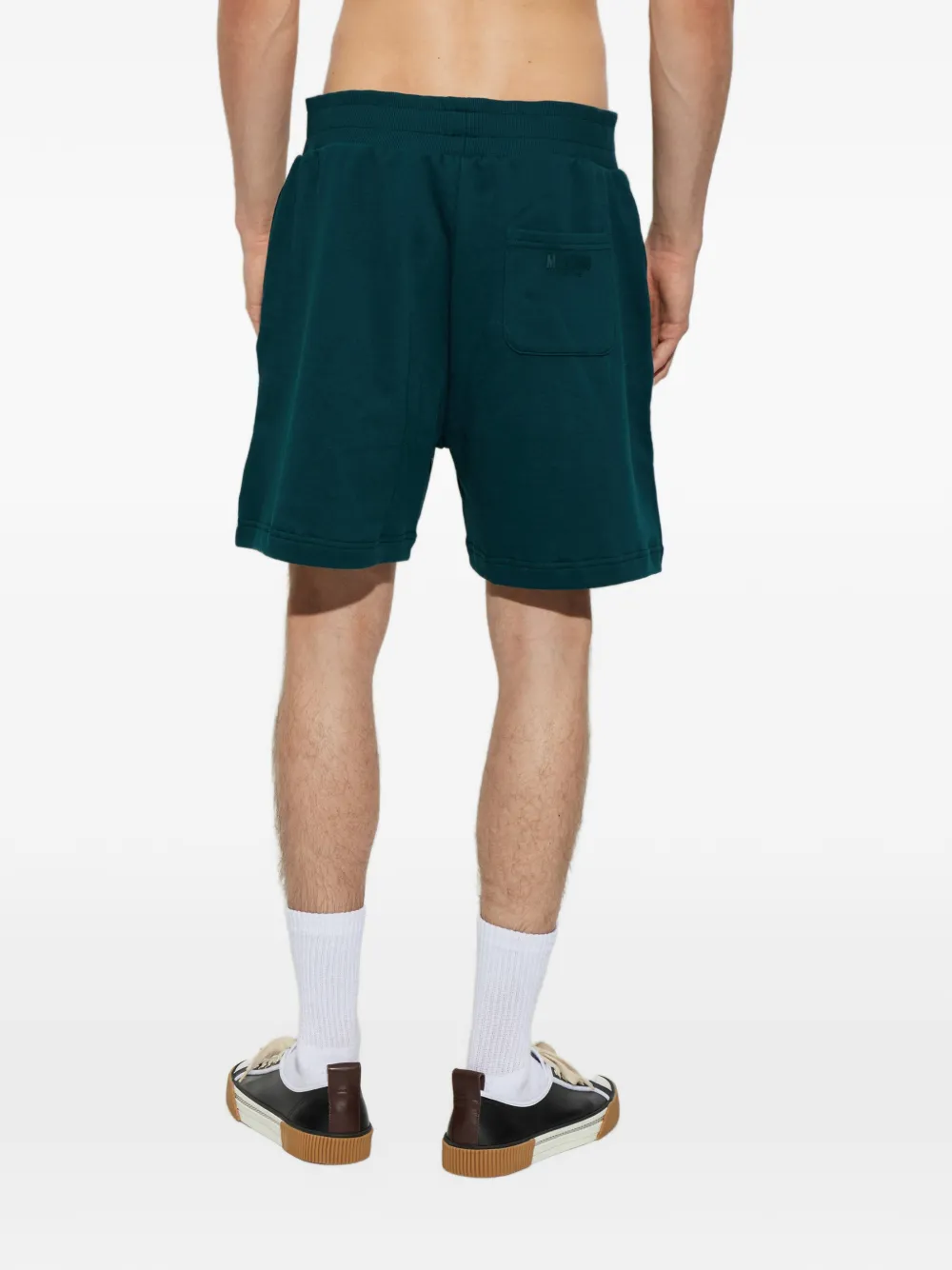 Moschino logo-print drawstring shorts Groen