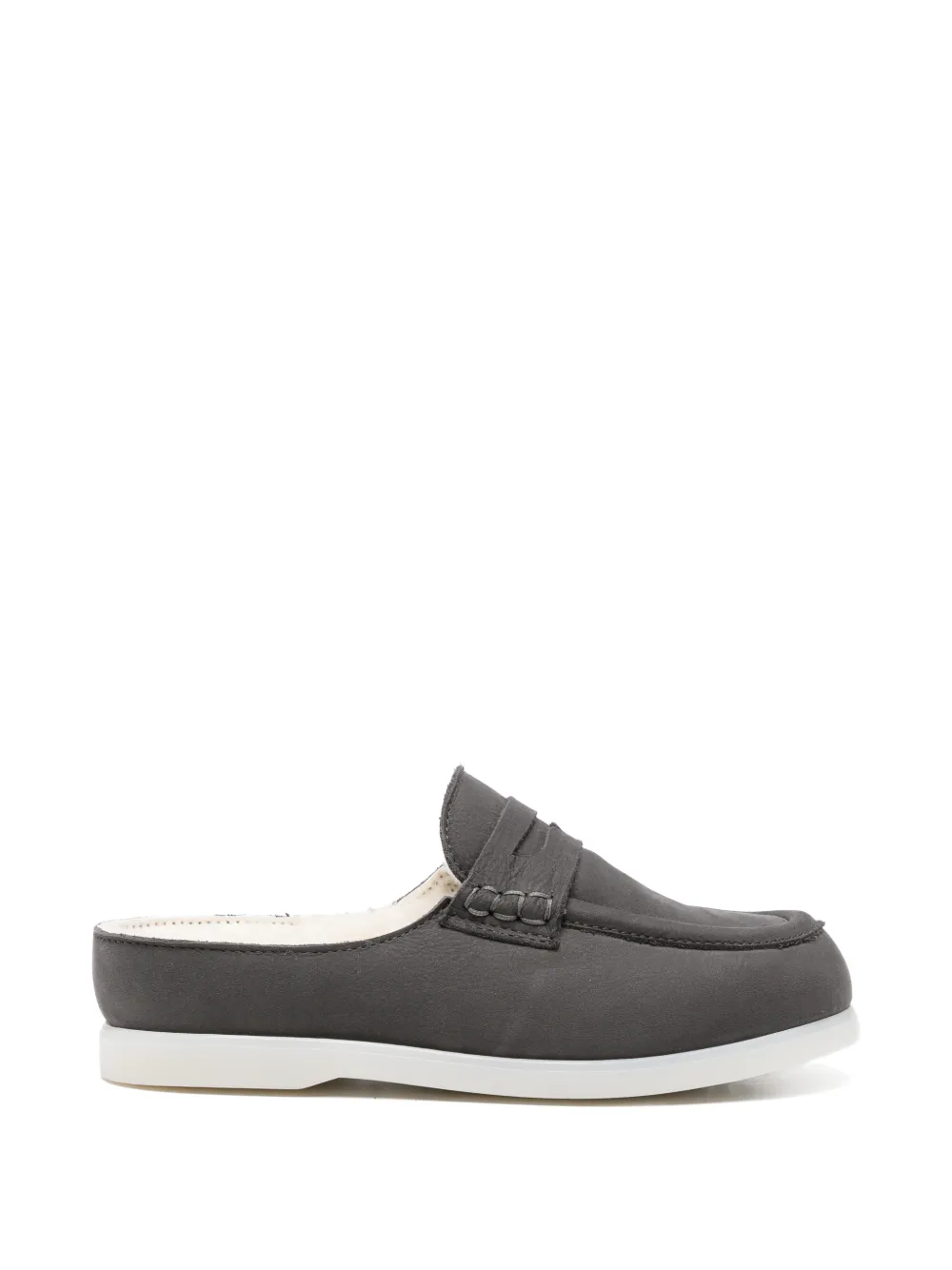 Douuod Kids leather penny-strap loafers - Grau