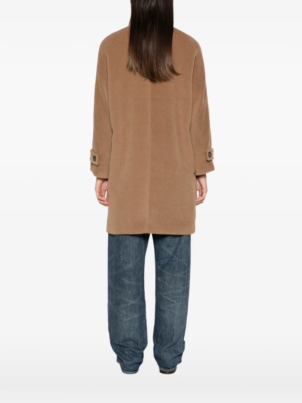 Max Mara double-breasted buttoned-cuff coat Beige