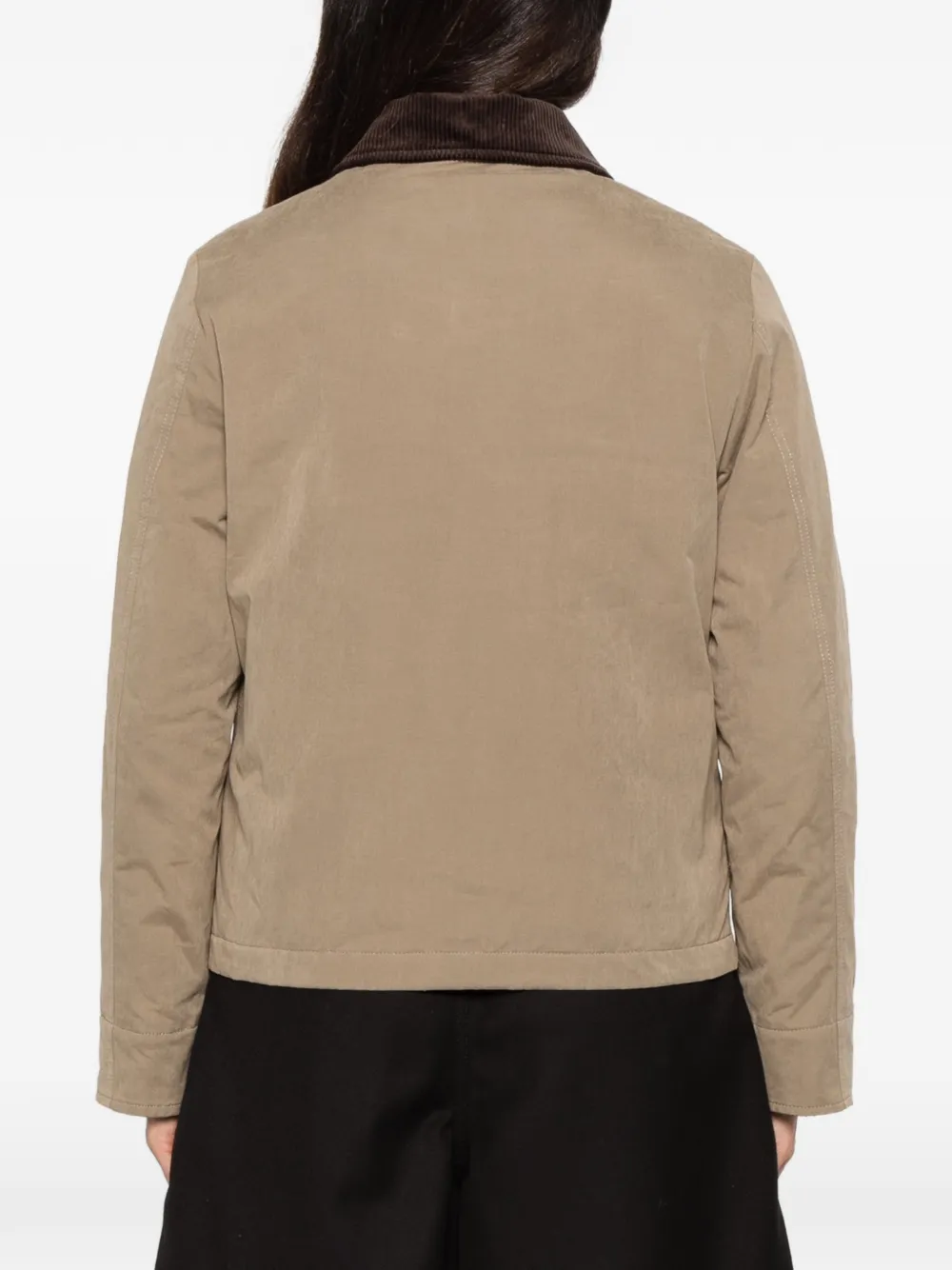 ASPESI corduroy-trim patch-pocket jacket Beige