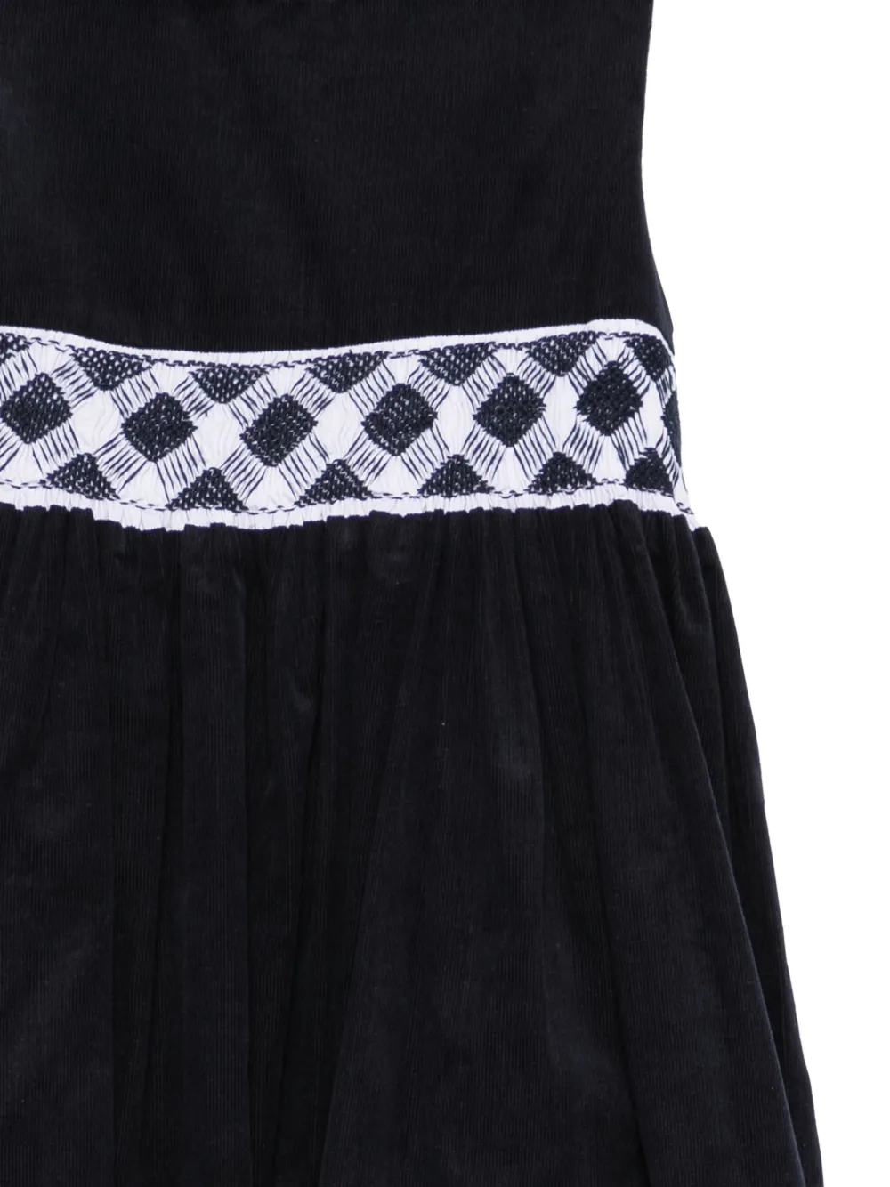 KIDIWI smocked corduroy dress Blauw