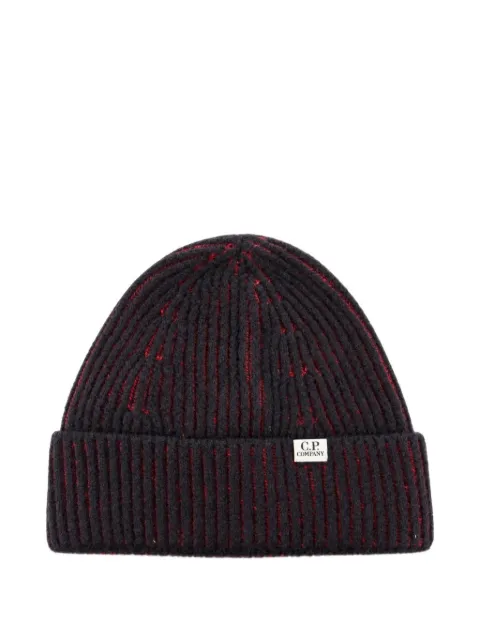 C.P. Company ribbed-knit turn-up beanie hat