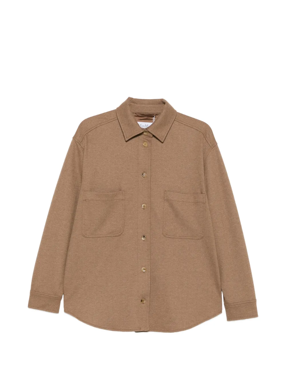 Max Mara herringbone patch-pocket jacket | Brown | Image 1