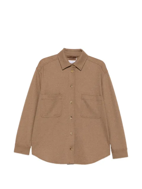 Max Mara herringbone patch-pocket jacket