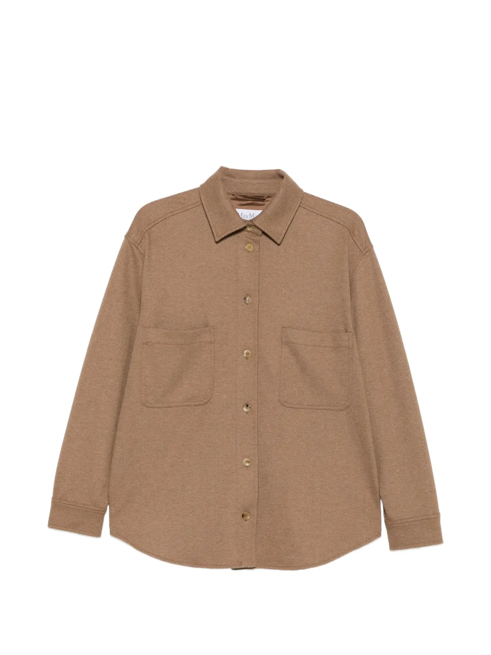 Max Mara sildebensmønstret jakke med påsyet lomme | brun | Image 1