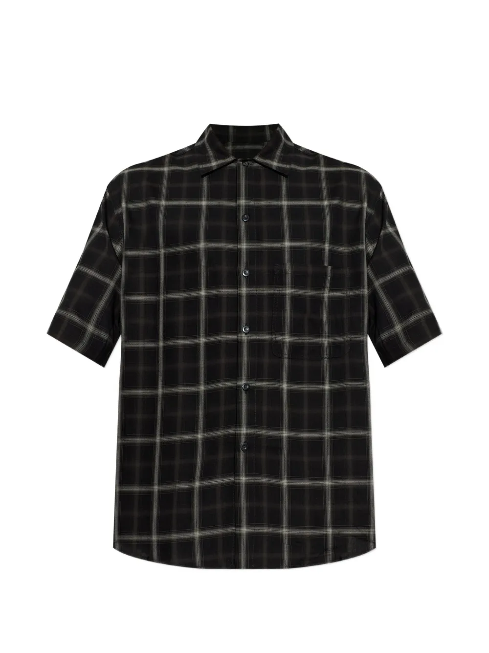 Song For The Mute check-pattern short-sleeve shirt - Noir Song For The Mute check-pattern short-sleeve shirt - Noir