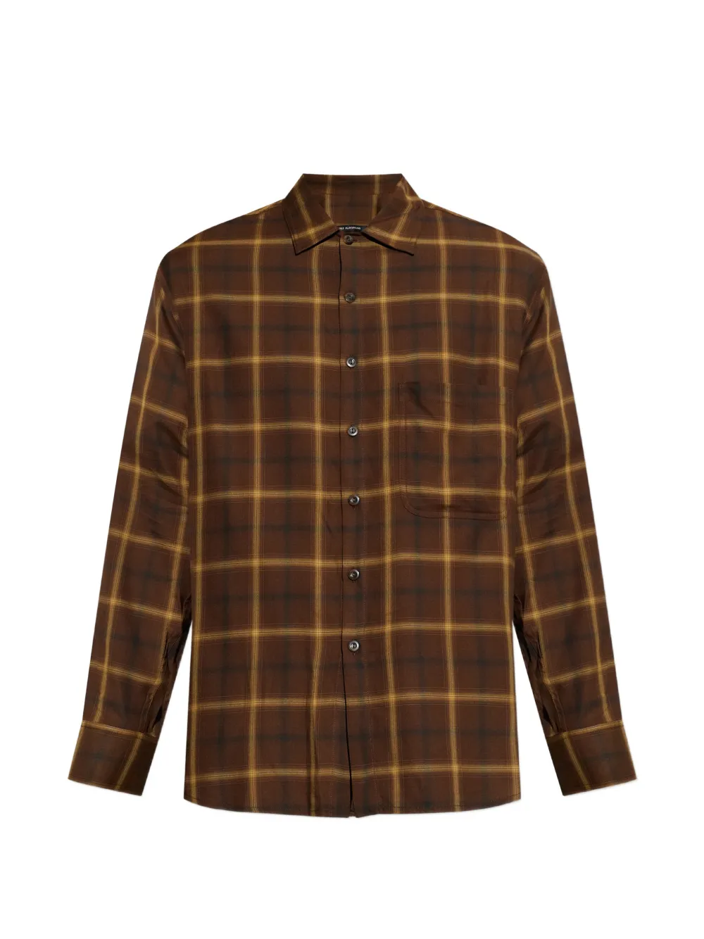 Song For The Mute check-pattern patch-pocket shirt - Marron Song For The Mute check-pattern patch-pocket shirt - Marron