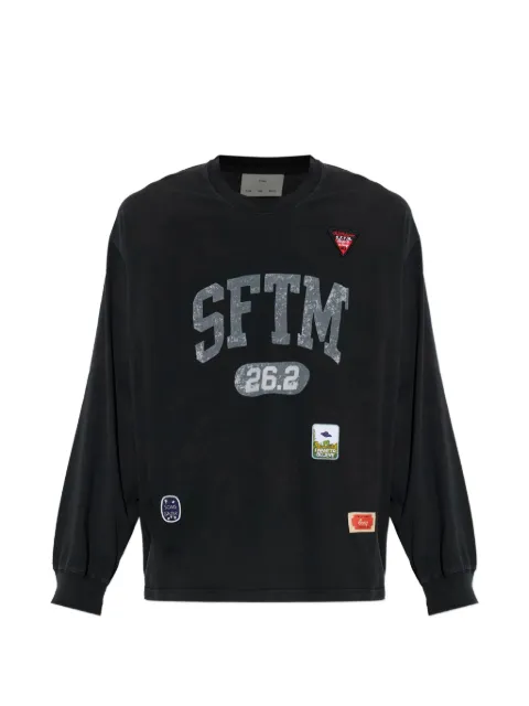 Song For The Mute logo-print patch-detail T-shirt