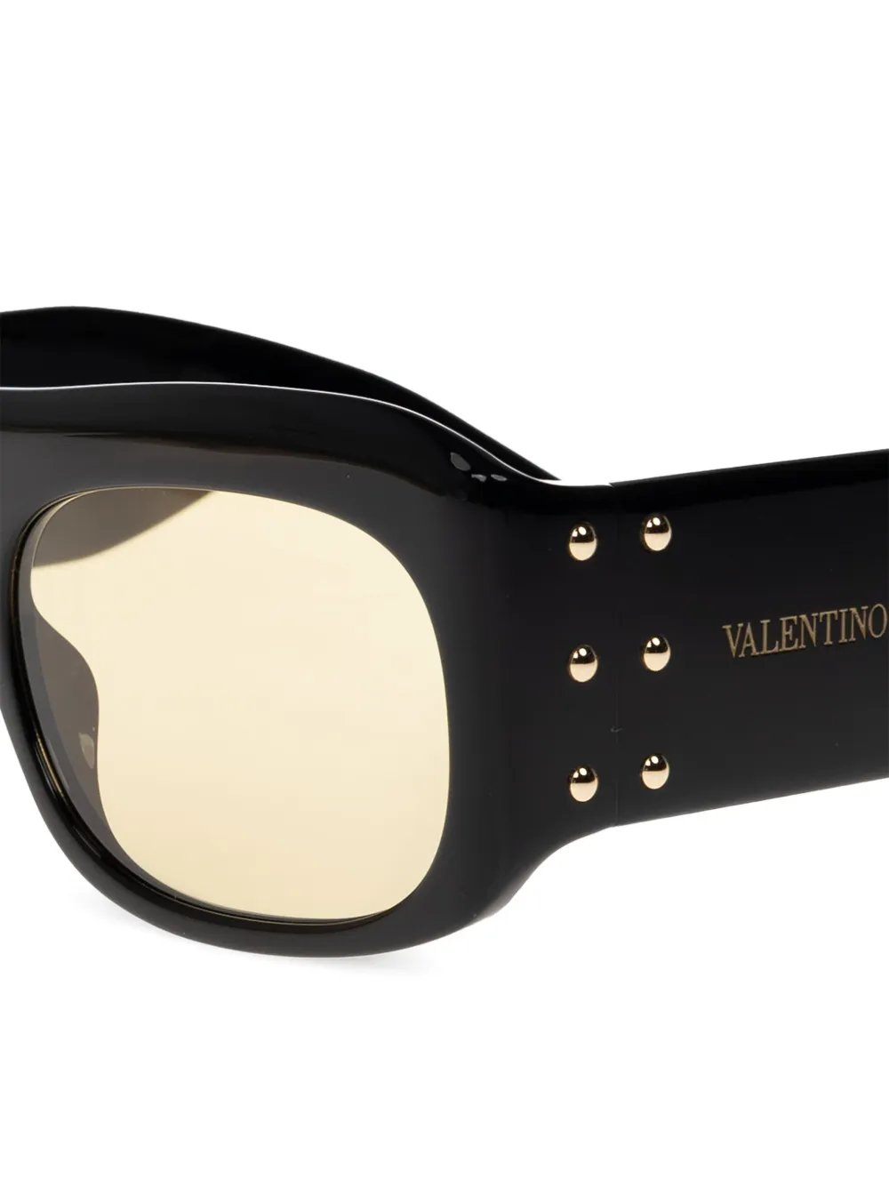 VALENTINO GARAVANI EYEWEAR Zonnebril met rechthoekig montuur Zwart