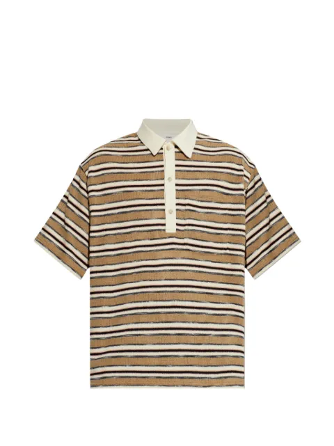 Song For The Mute playera tipo polo manga corta con rayas estampadas