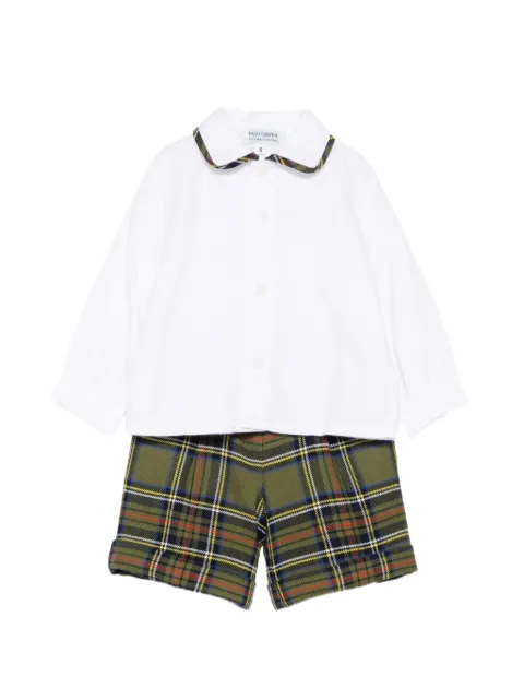 PAIO CRIPPA tartan-print shirt and shorts set
