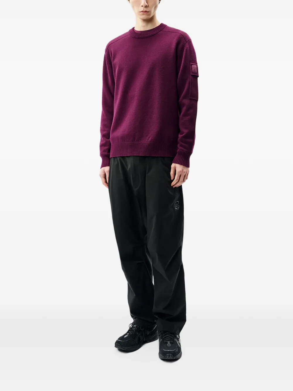 C.P. Company Metropolis Series extrafine-merino-wool crewneck sweater Paars