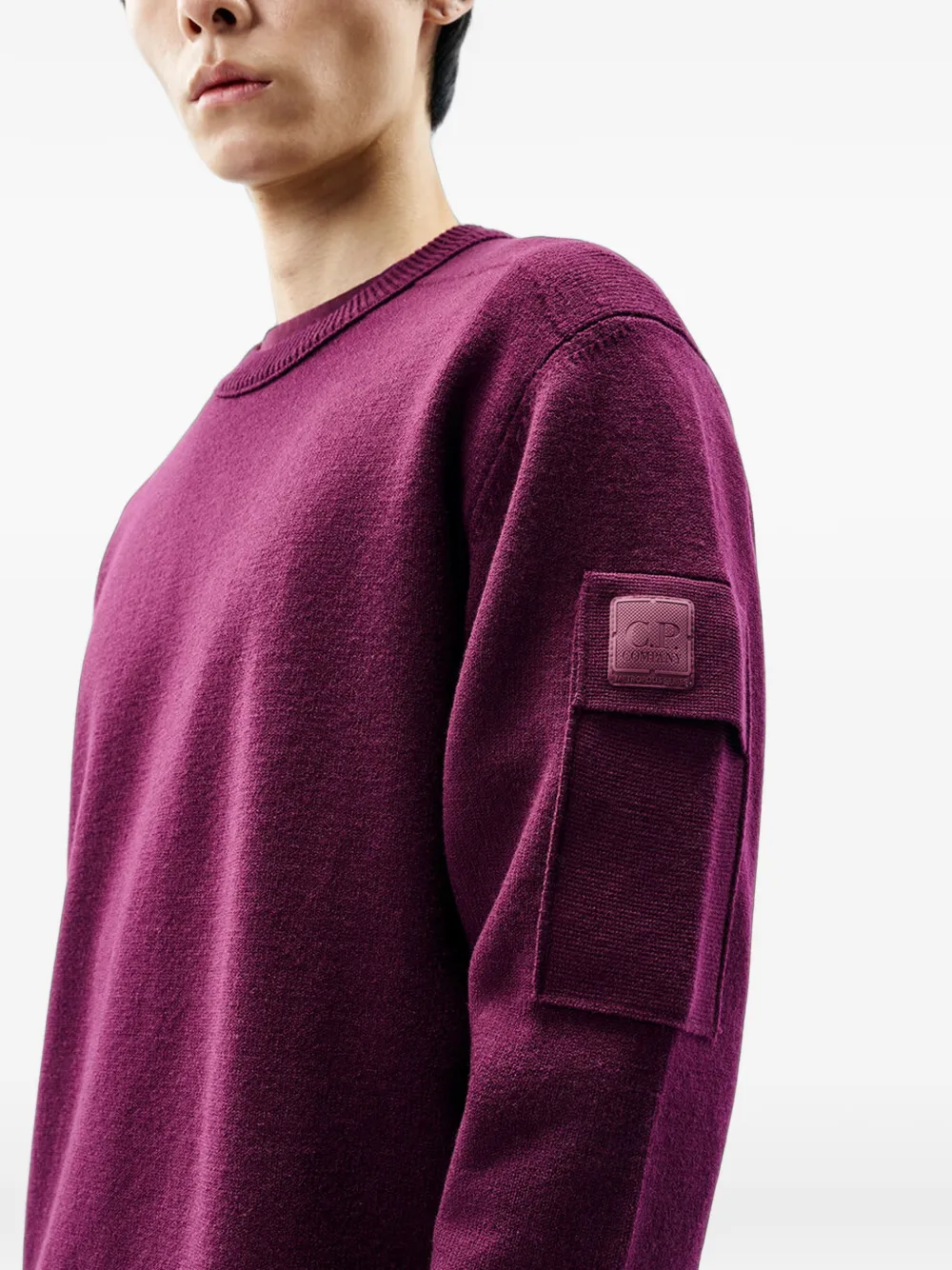 C.P. Company Metropolis Series extrafine-merino-wool crewneck sweater Paars