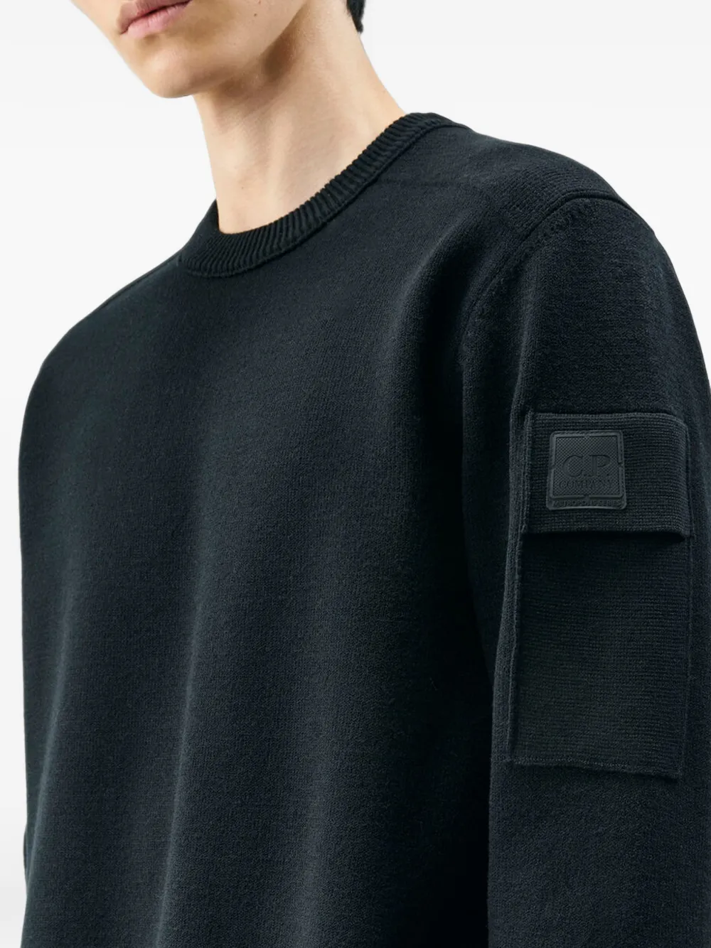 C.P. Company Metropolis Series extrafine-merino-wool crewneck sweater Zwart
