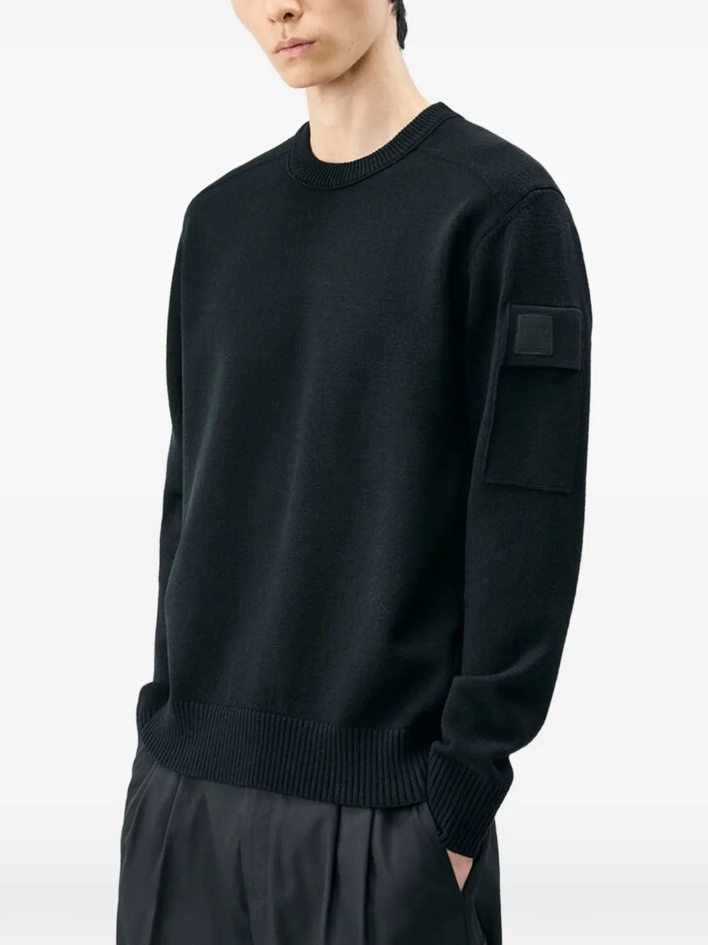 C.P. Company Metropolis Series extrafine-merino-wool crewneck sweater Zwart
