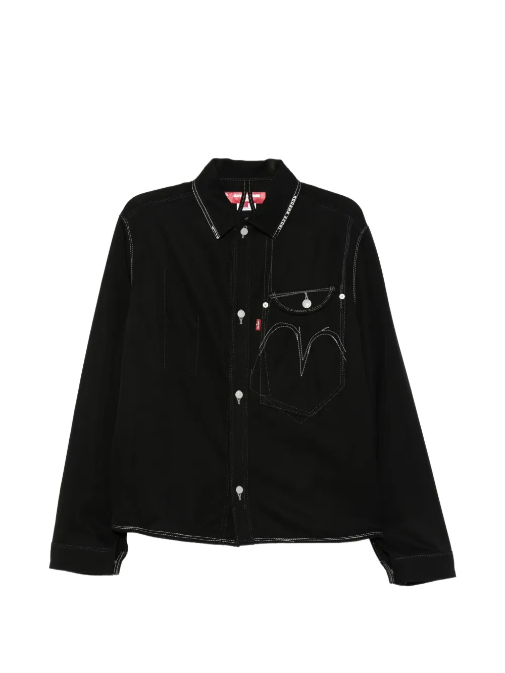 Junya Watanabe MAN x Levi´s contrast-stitch logo-print shirt jacket - Nero