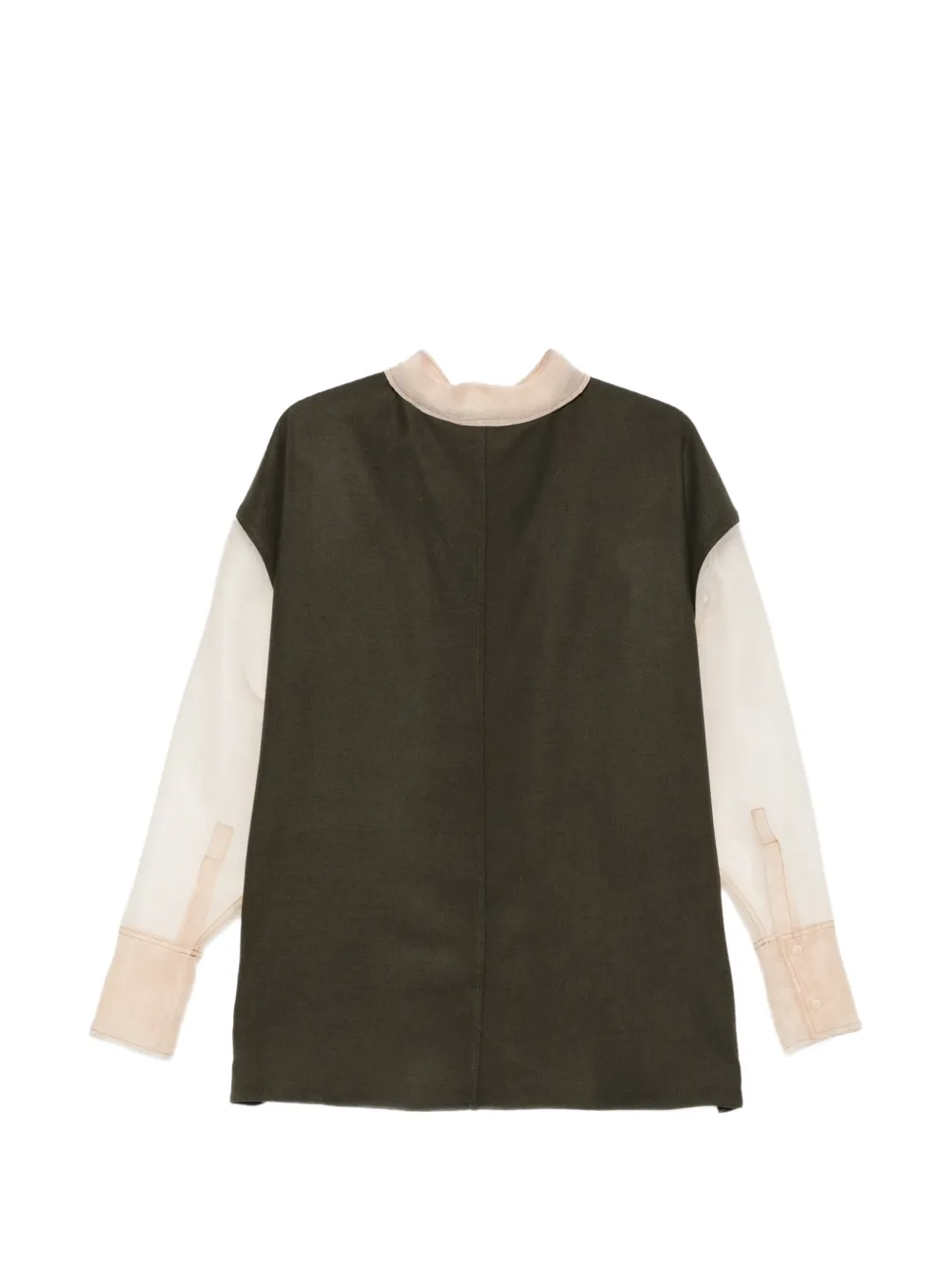 Alysi sheer-panelled shirt Grijs