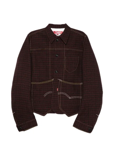 Junya Watanabe MAN sobrecamisa con costuras en contraste en colaboración con Levi's