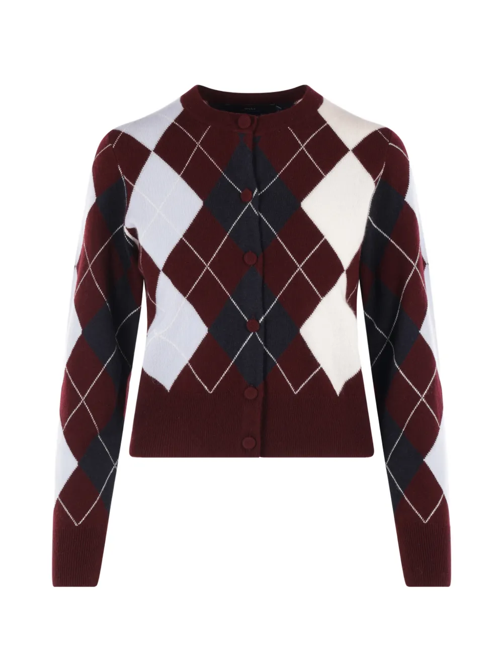 Arch4 Claridges argyle cashmere cardigan Rood
