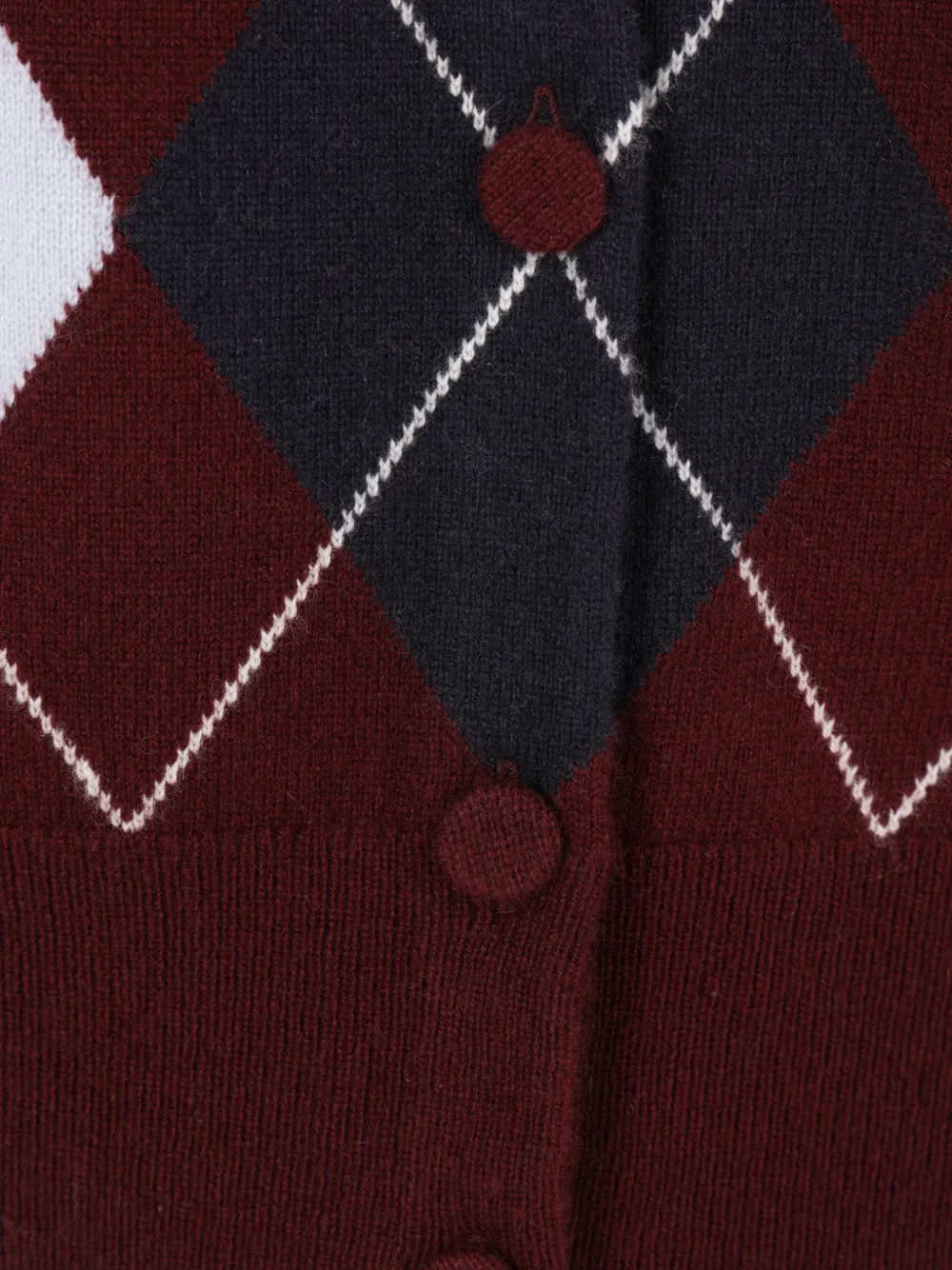 arch4 Claridges argyle cashmere cardigan Rood