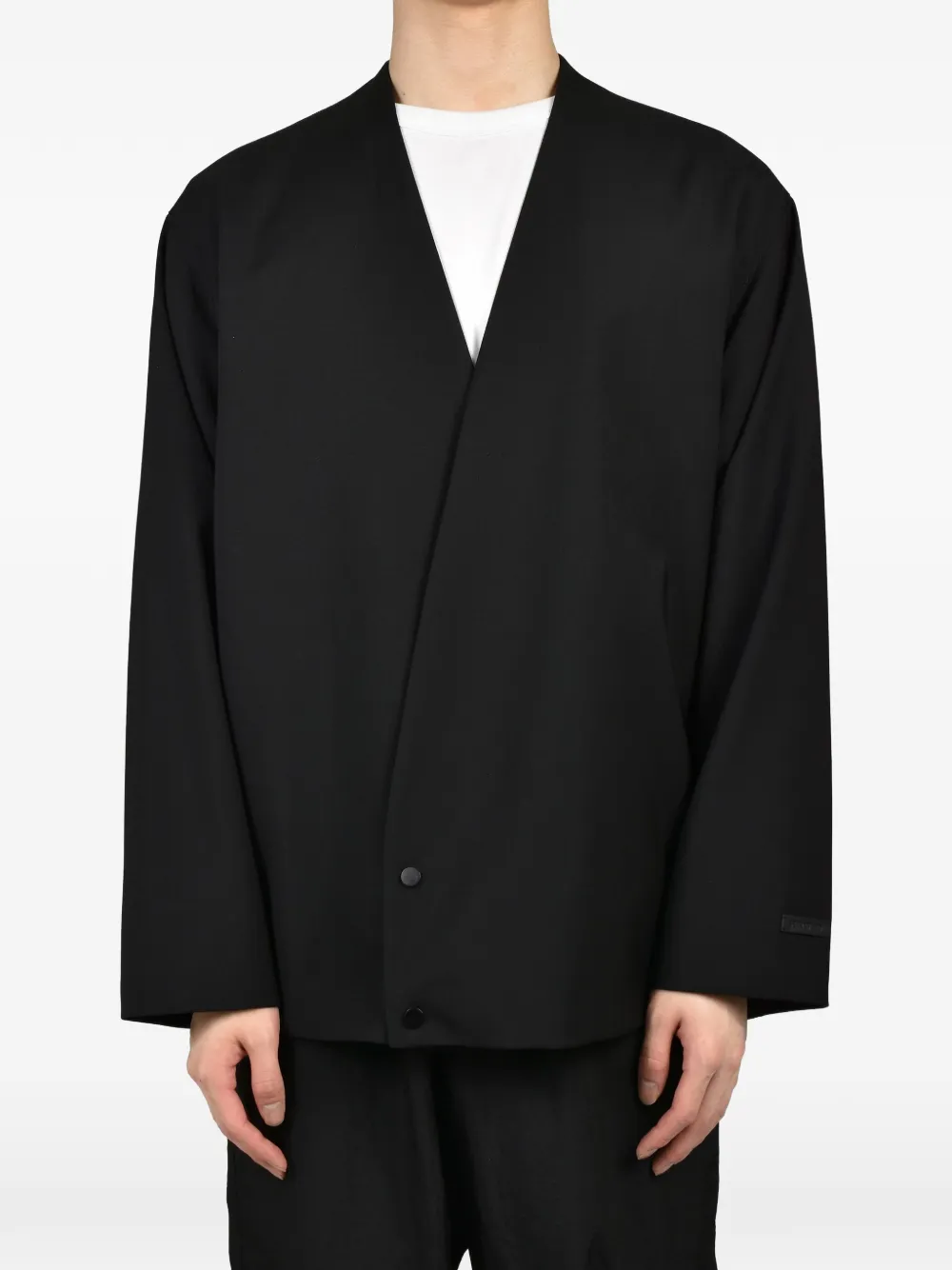 Fear Of God relaxed lapelless jacket Zwart
