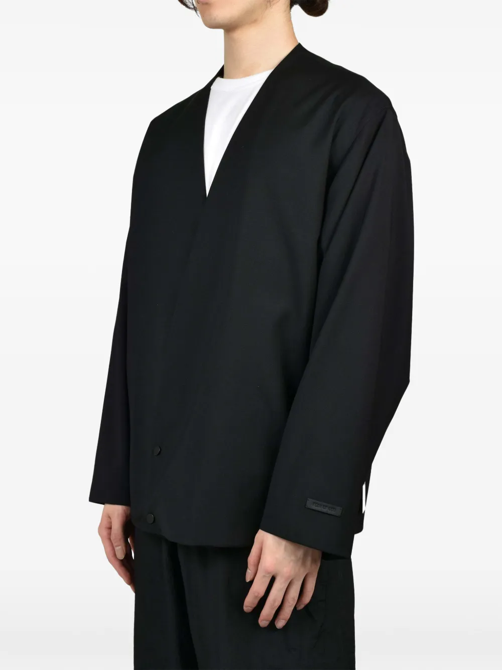 Fear Of God relaxed lapelless jacket Zwart
