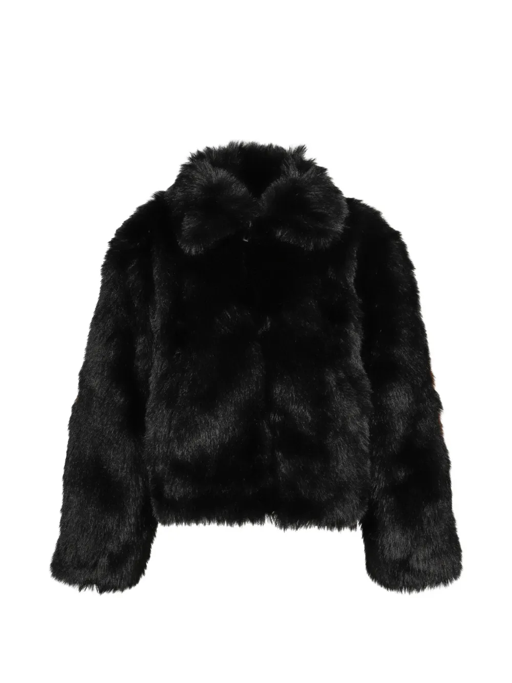 032c Faux-fur Oversized Jacket In Black