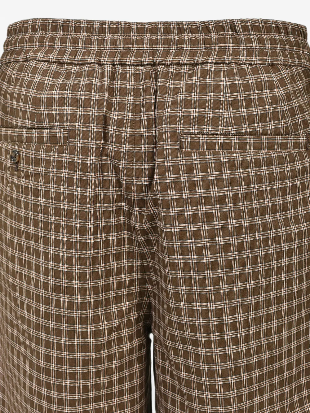 BREATH Geruite shorts met geborduurd logo Bruin