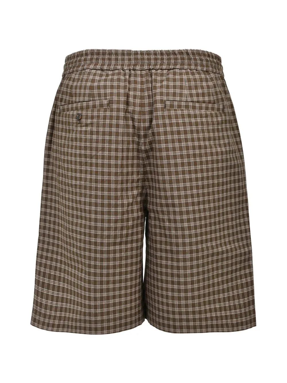 BREATH Geruite shorts met geborduurd logo Bruin