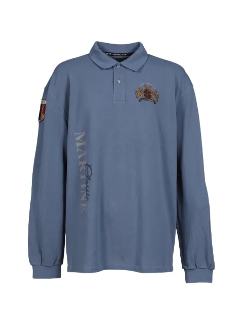 Martine Rose logo-embroidered long-sleeve polo shirt