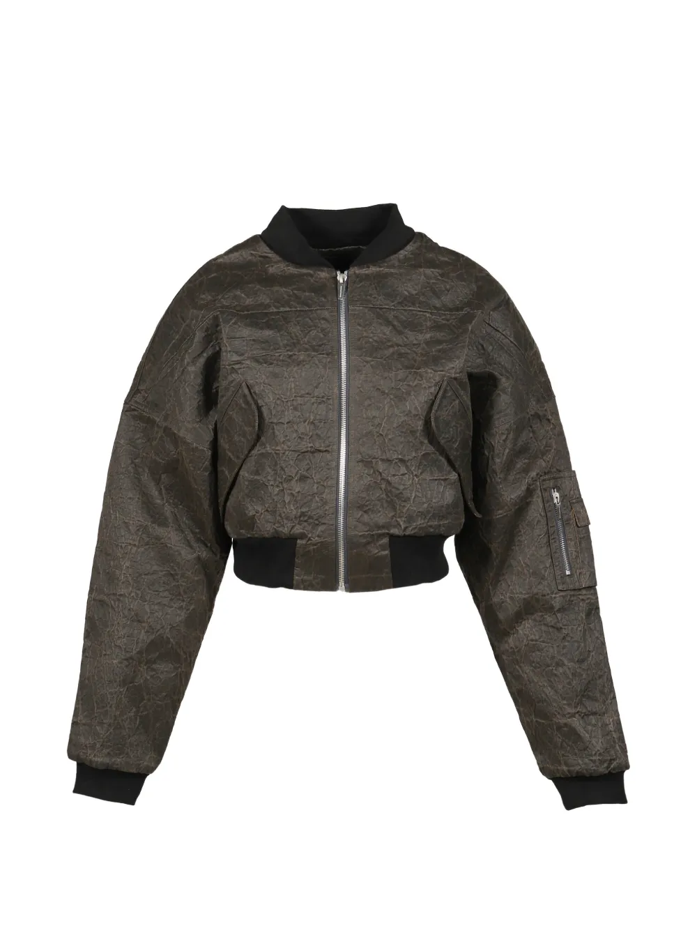 ARNODEFRANCE Berlin cropped bomber jacket - Marrone