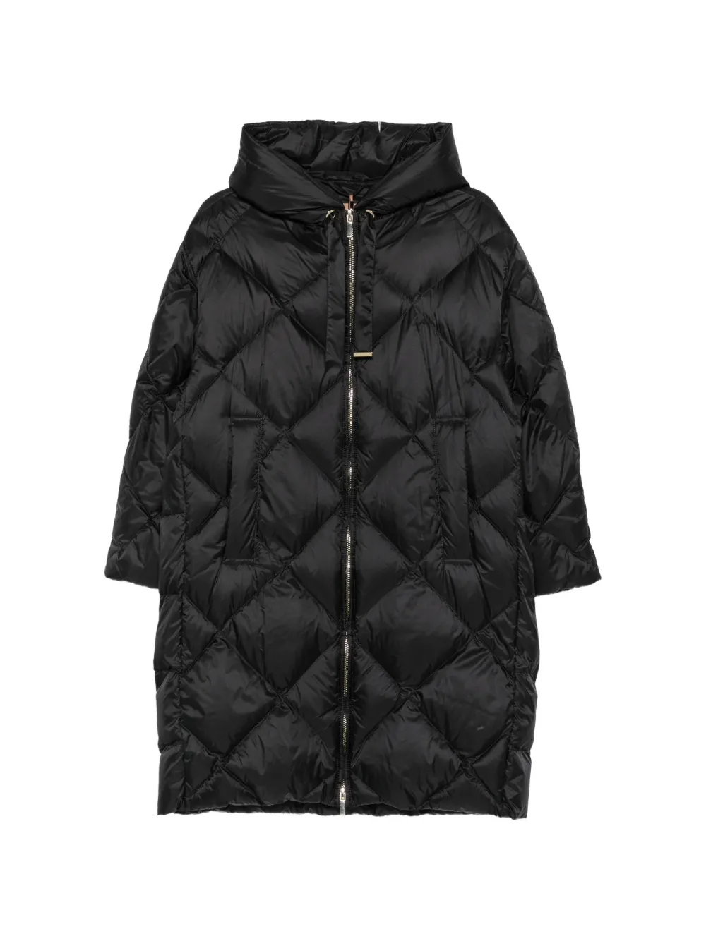 Max Mara quilted hooded jacket - Black