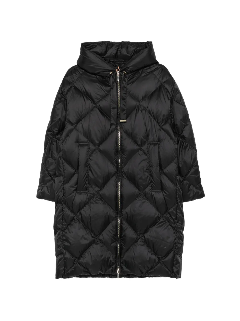 Max Mara quilted hooded jacket - Schwarz