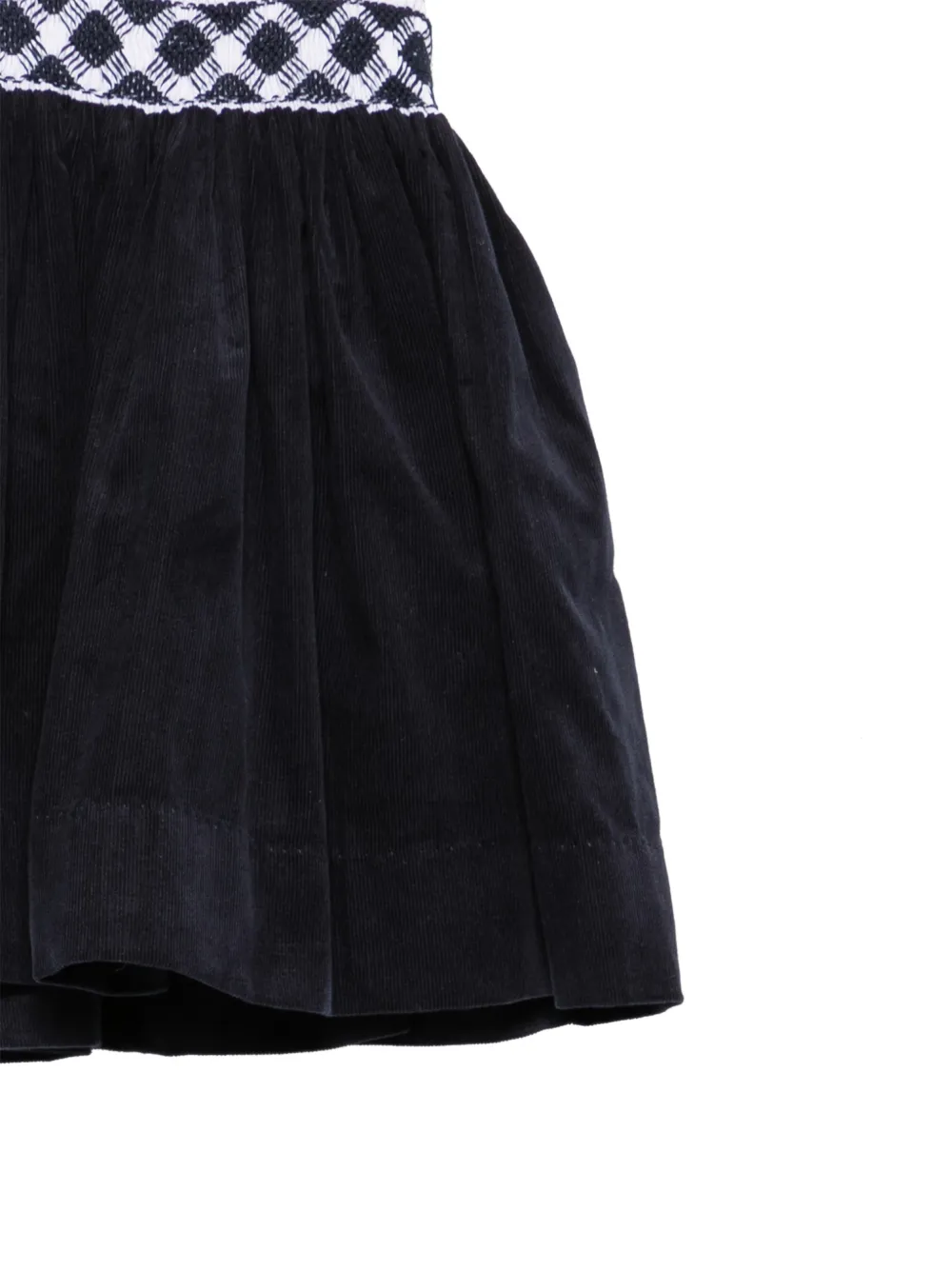 KIDIWI smocked corduroy dress Blauw