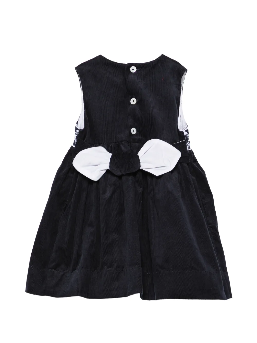 KIDIWI smocked corduroy dress Blauw