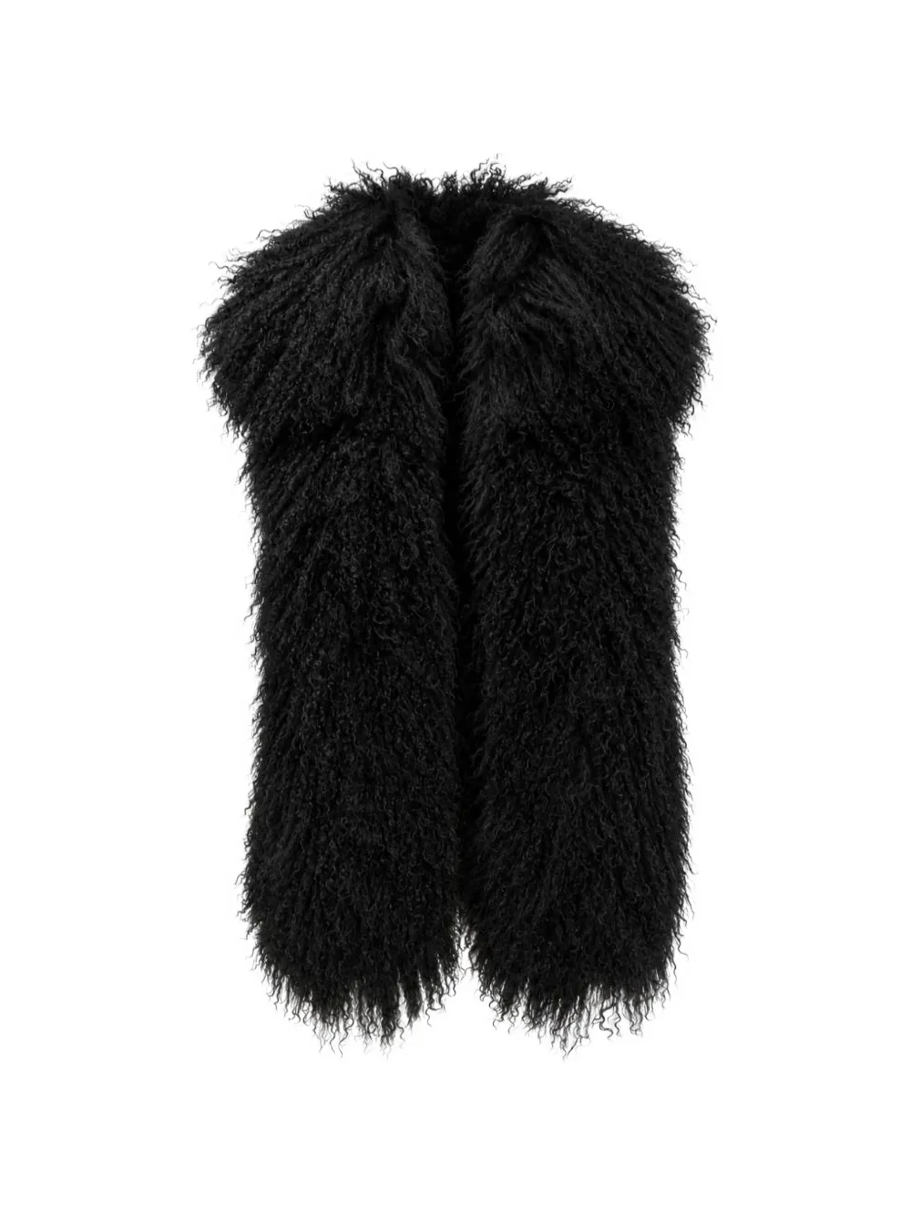 Yves Salomon curly shearling gilet - Noir