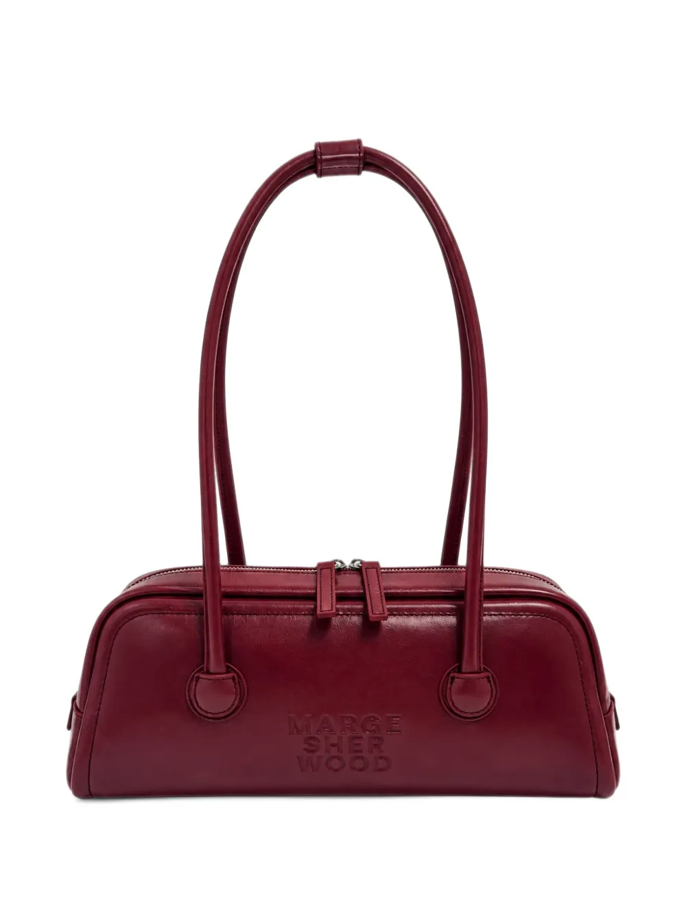 Marge Sherwood Soft Boston logo-embossed leather shoulder bag - Red