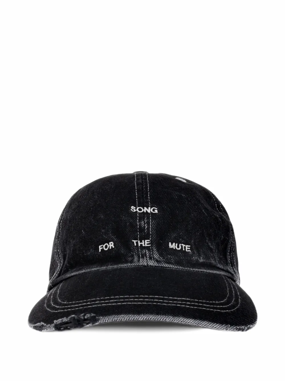 Song For The Mute logo-embroidered distressed cap - Noir Song For The Mute logo-embroidered distressed cap - Noir