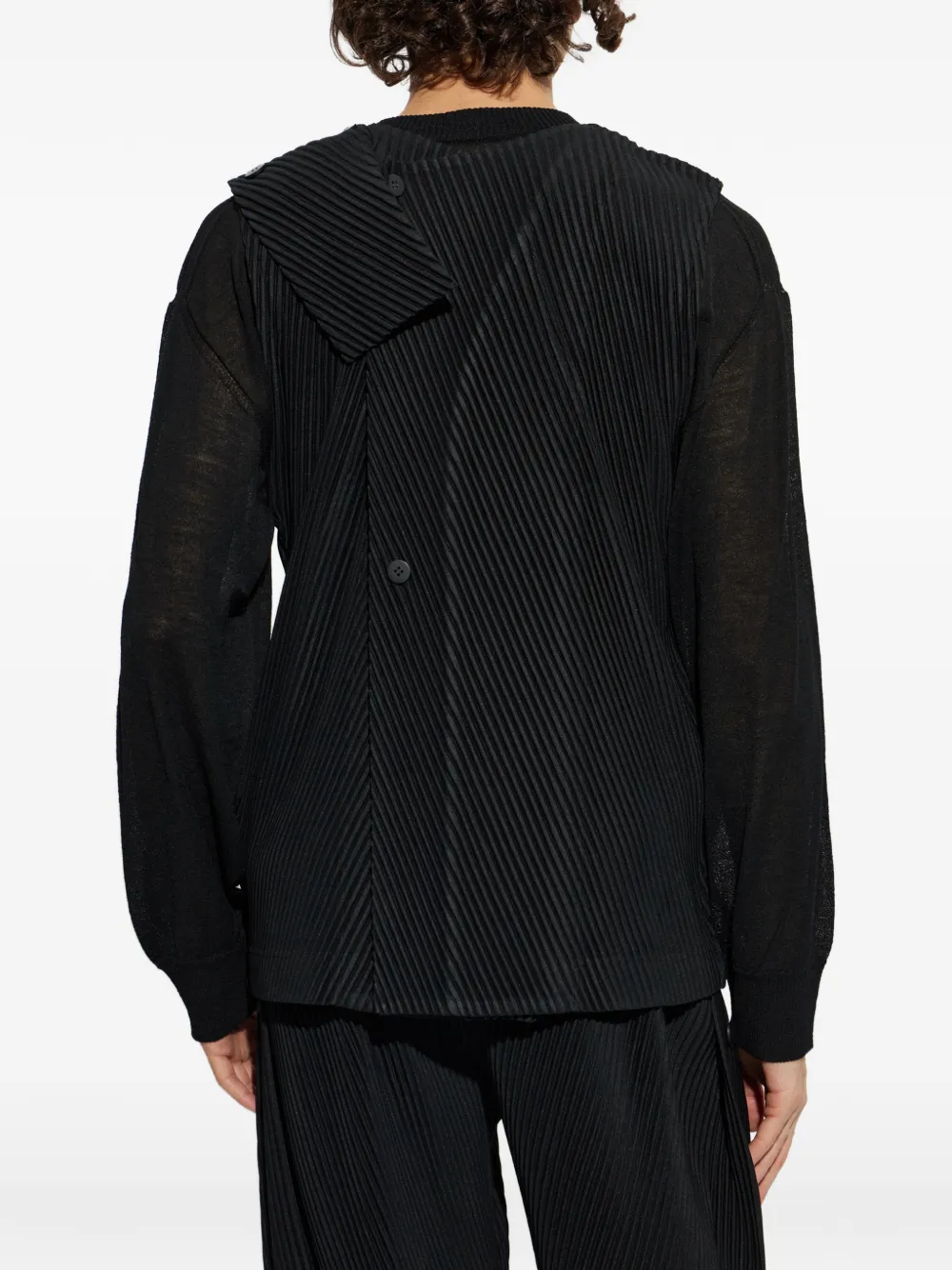 Homme Plissé Issey Miyake Jack met plissé-effect Zwart
