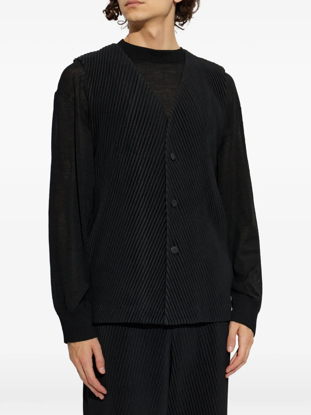 Homme Plissé Issey Miyake Jack met plissé-effect Zwart